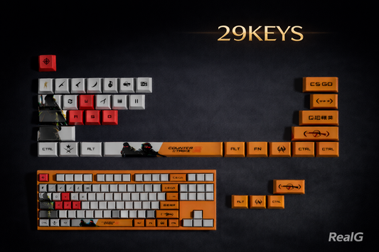 Custom CS2-Inspired Keycaps – Pro Gamer Edition (14 / 29 / Full Set)