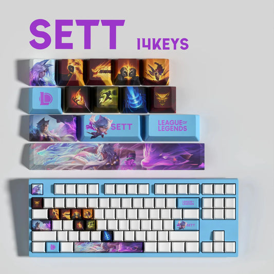 League of Legends Sett Keycaps – Mechanical Keyboard Gaming Keycap Set (30 / 14 / 12 Keys) | PixelCaps