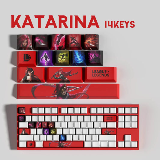 SPECIAL EDITION PixelCaps Katarina KEYCAPS – 30, 14, 12 keys