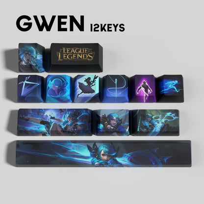 League of Legends Gwen Keycaps – Mechanical Keyboard Gaming Keycap Set (30 / 14 / 12 Keys) | PixelCaps