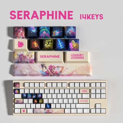 SPECIAL EDITION PixelCaps Seraphine KEYCAPS – 30,14, 12 Keys