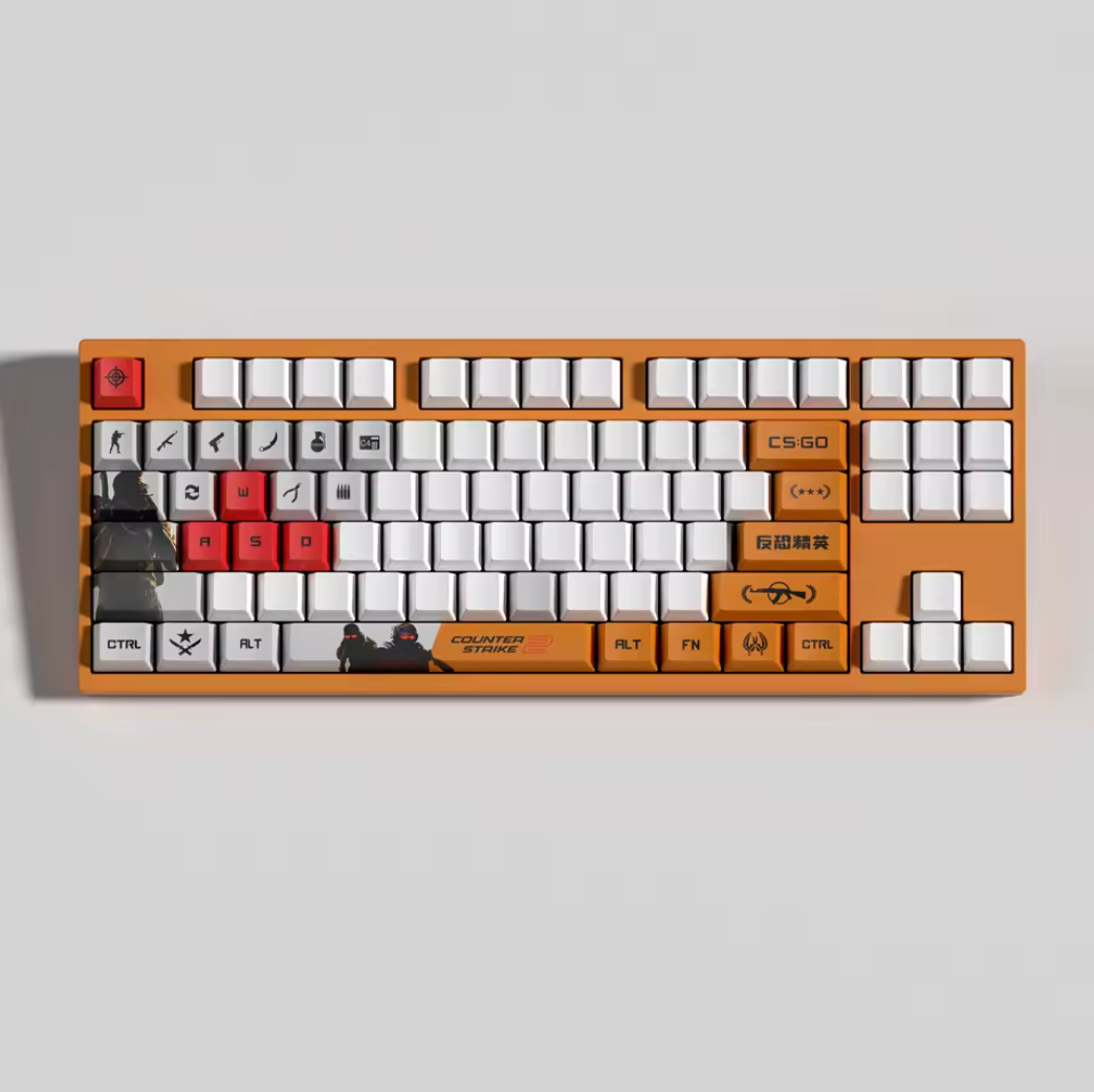 Custom CS2-Inspired Keycaps – Pro Gamer Edition (14 / 29 / Full Set)