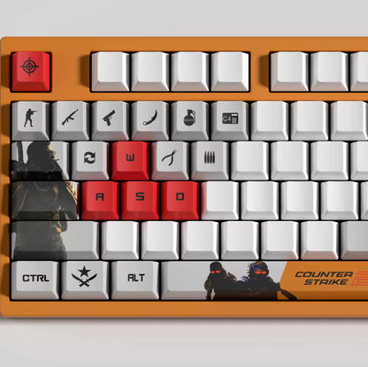 Custom CS2-Inspired Keycaps – Pro Gamer Edition (14 / 29 / Full Set)