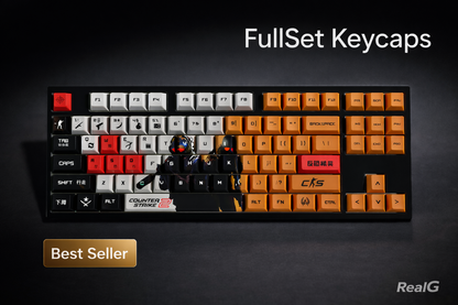 Custom CS2-Inspired Keycaps – Pro Gamer Edition (14 / 29 / Full Set)