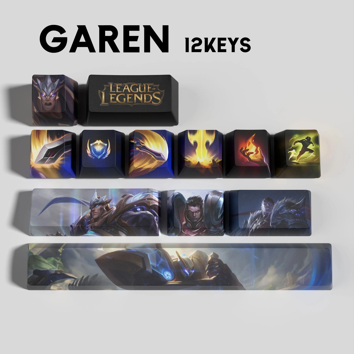 League of Legends Garen Keycaps – Mechanical Keyboard Gaming Keycap Set | PixelCaps