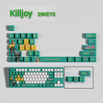 PixelCaps - Killjoy Keycaps – Limited Edition (29/14 Keys)