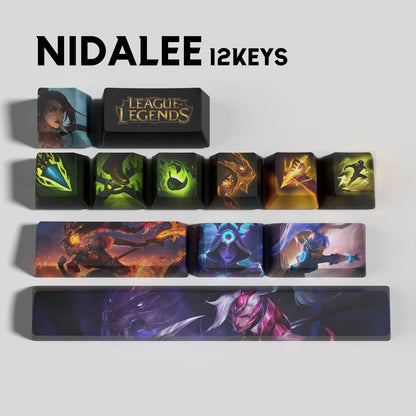 League of Legends Nidalee Keycaps – Mechanical Keyboard Gaming Keycap Set | PixelCaps