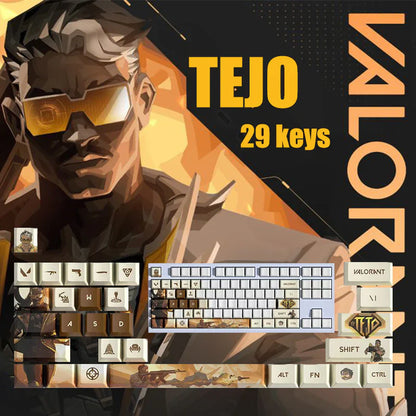 Valorant Tejo Keycaps – Mechanical Keyboard Keycap Set (29/14 Keys) | PixelCaps