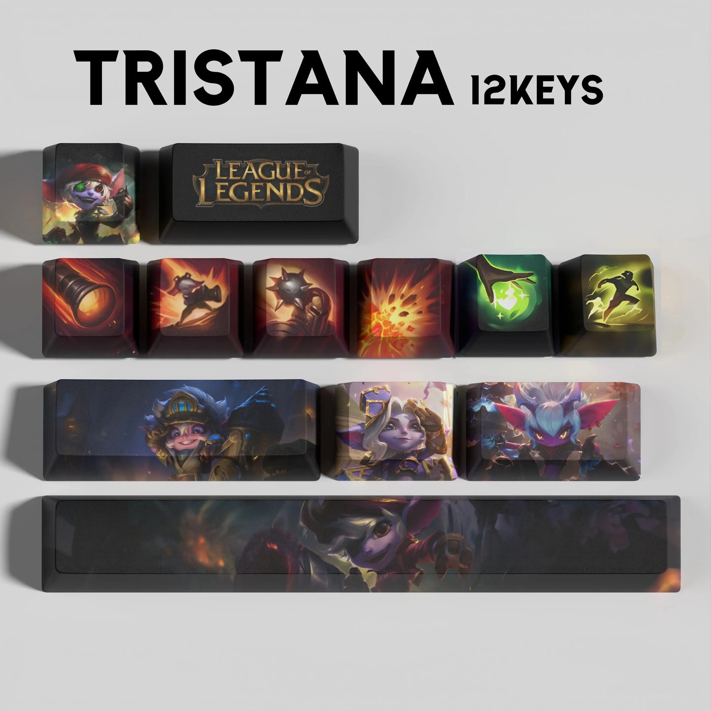 League of Legends Tristana Keycaps – Mechanical Keyboard Gaming Keycap Set | PixelCaps