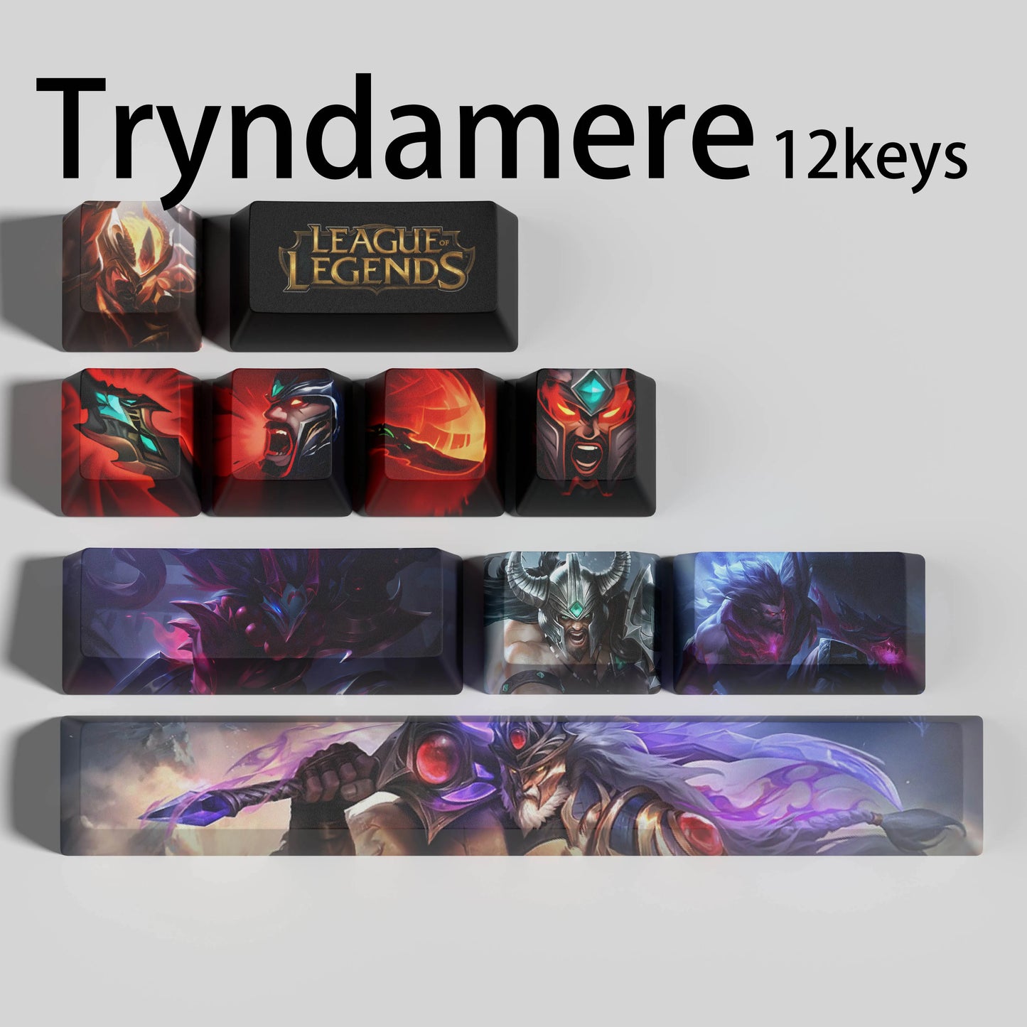 League of Legends Tryndamere Keycaps – Mechanical Keyboard Gaming Keycap Set | PixelCaps