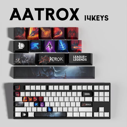 SPECIAL EDITION PixelCaps Aatrox KEYCAPS – 30, 14, 12 keys