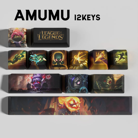 League of Legends Amumu Keycaps – Mechanical Keyboard Gaming Keycap Set | PixelCaps