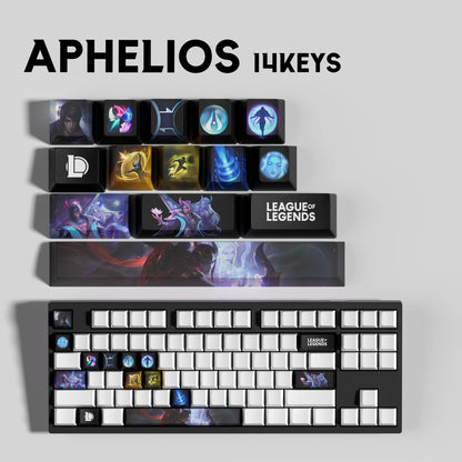 League of Legends Aphelios Keycaps – Mechanical Keyboard Gaming Keycap Set (30 / 14 / 12 Keys) | PixelCaps