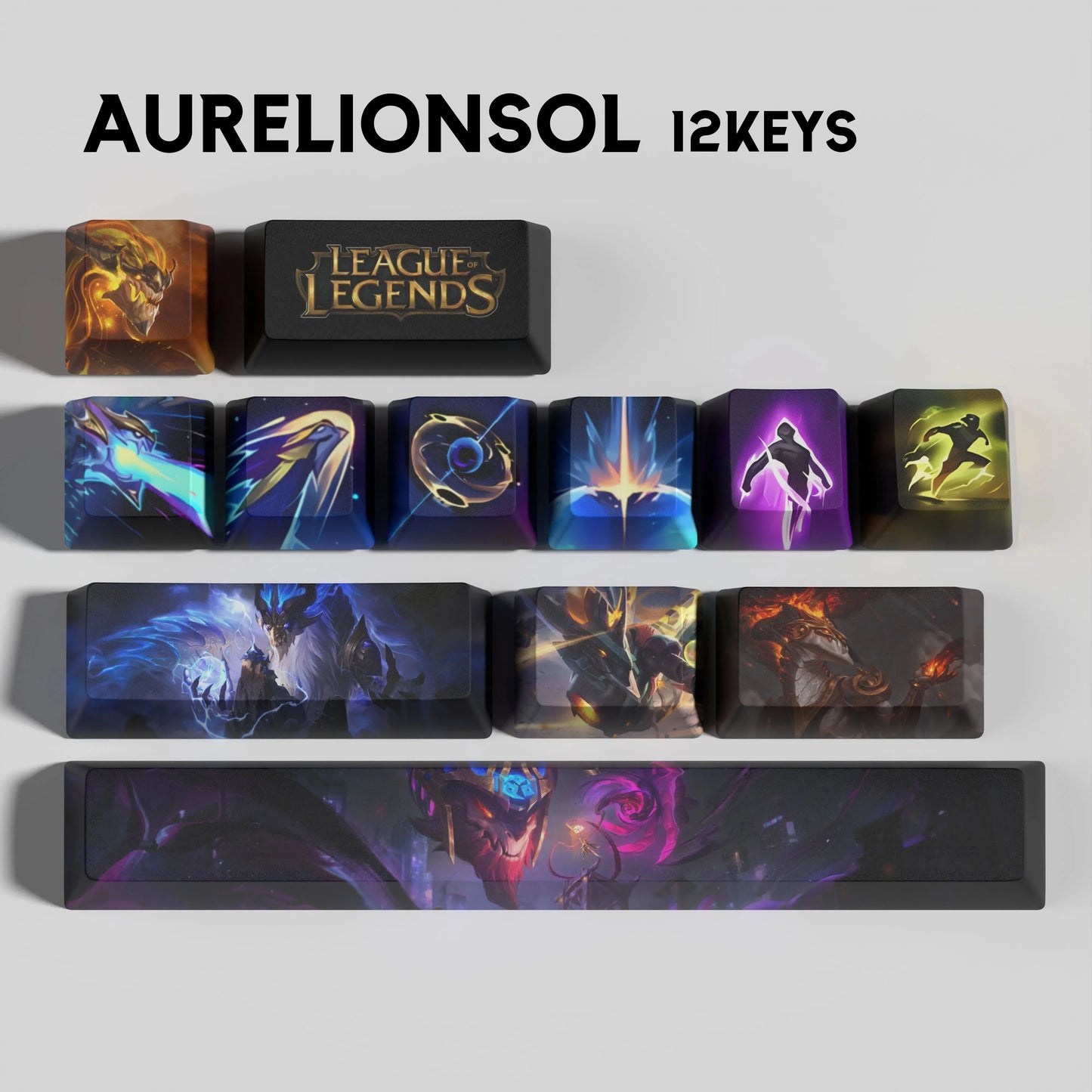 League of Legends Aurelion Sol Keycaps – Mechanical Keyboard Gaming Keycap Set | PixelCaps