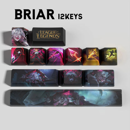 League of Legends Briar Keycaps – Mechanical Keyboard Gaming Keycap Set (30 / 14 / 12 Keys) | PixelCaps