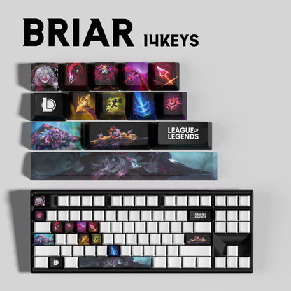 League of Legends Briar Keycaps – Mechanical Keyboard Gaming Keycap Set (30 / 14 / 12 Keys) | PixelCaps
