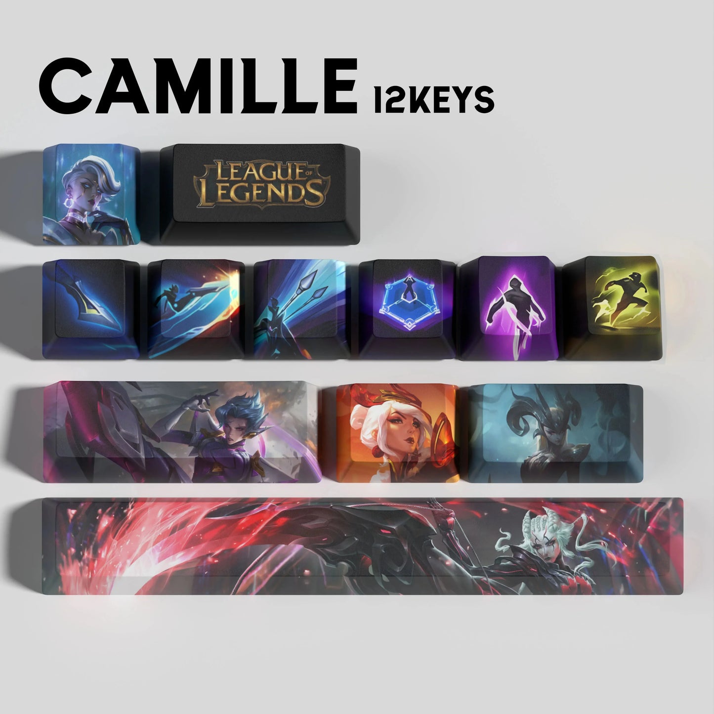 League of Legends Camille Keycaps – Mechanical Keyboard Gaming Keycap Set | PixelCaps
