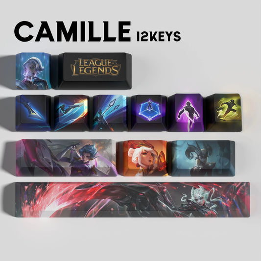 League of Legends Camille Keycaps – Mechanical Keyboard Gaming Keycap Set | PixelCaps