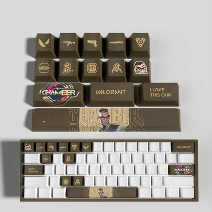 Valorant Chamber Keycaps – Mechanical Keyboard Keycap Set for Gaming (29/14 Keys) | PixelCaps