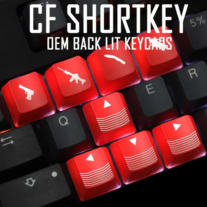 Counter-Strike Black and Red Keycaps