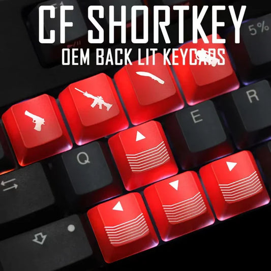 Counter-Strike Black and Red Keycaps