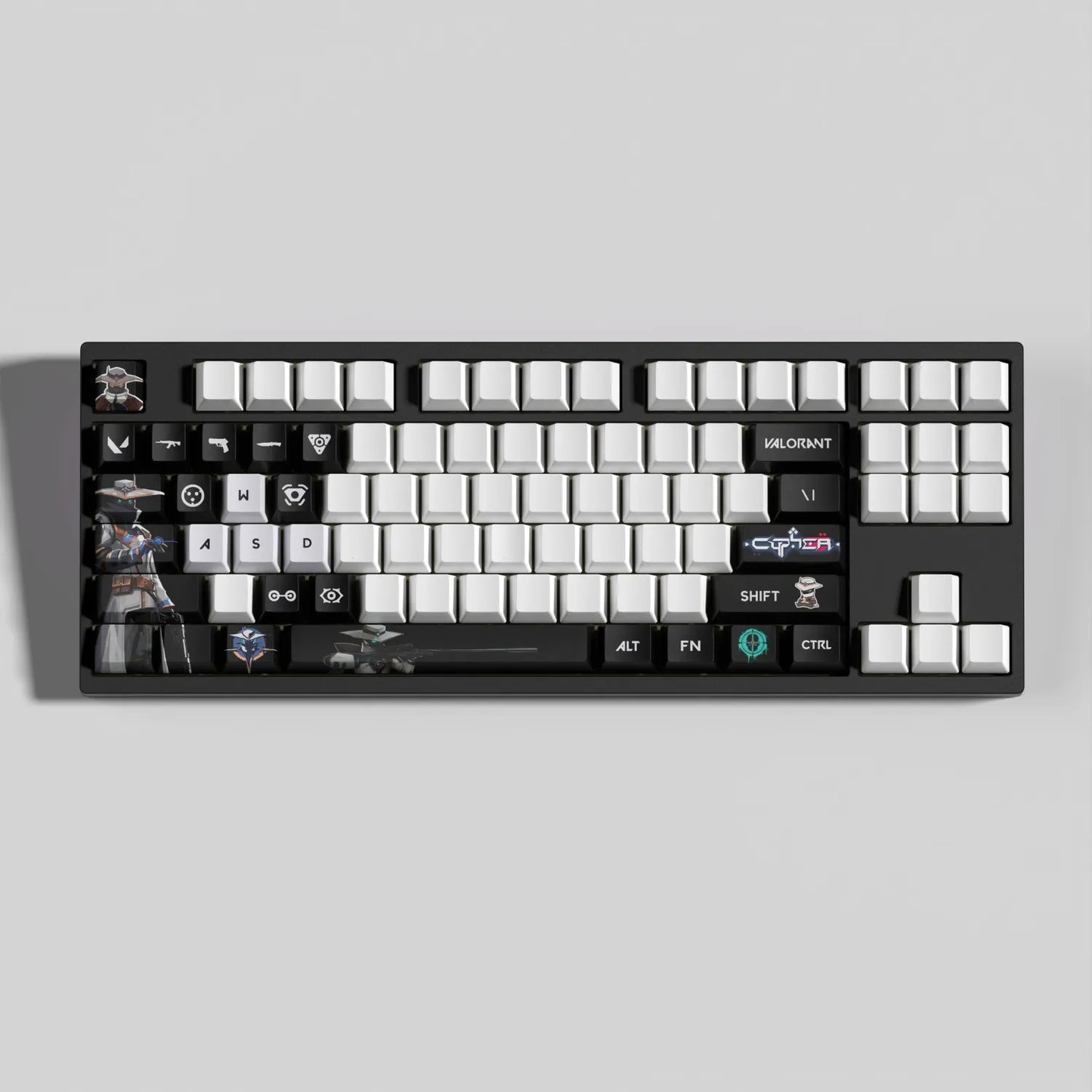 Valorant Cypher Keycaps – Gaming Mechanical Keyboard Keycap Set (29/14 Keys) | PixelCaps
