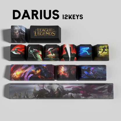 League of Legends Darius Keycaps – Mechanical Keyboard Gaming Keycap Set (30 / 14 / 12 Keys) | PixelCaps