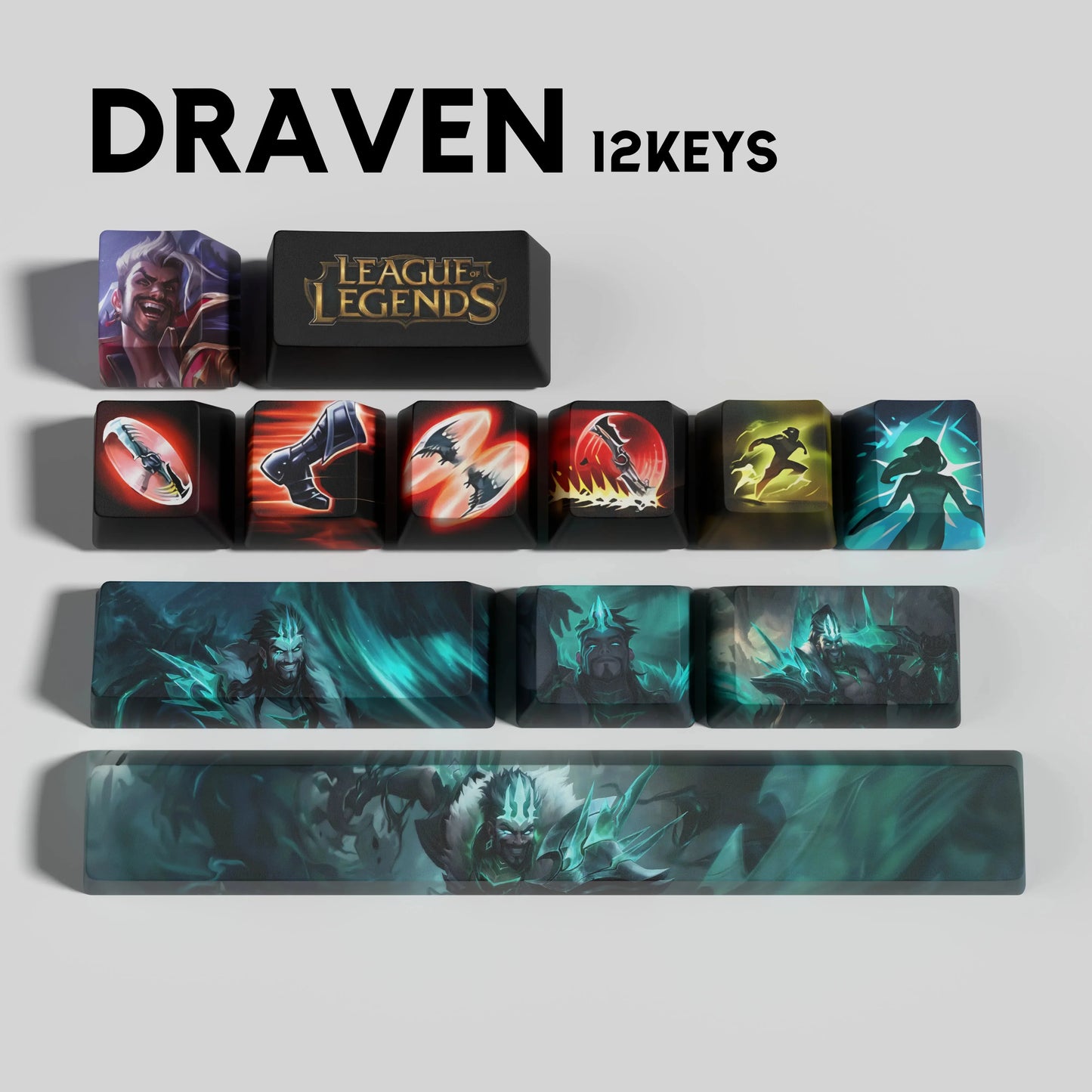League of Legends Draven Keycaps – Mechanical Keyboard Gaming Keycap Set | PixelCaps