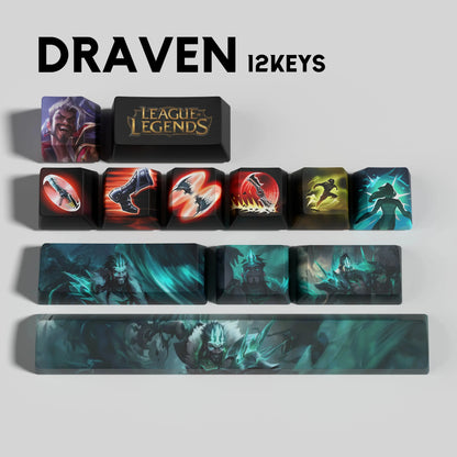 League of Legends Draven Keycaps – Mechanical Keyboard Gaming Keycap Set | PixelCaps
