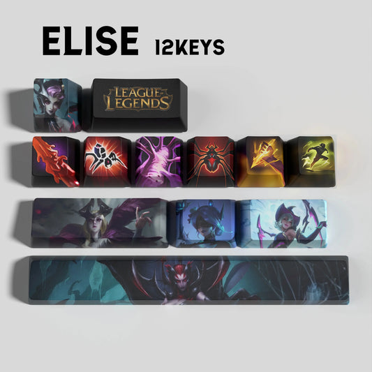 League of Legends Elise Keycaps – Mechanical Keyboard Gaming Keycap Set | PixelCaps