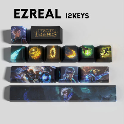 League of Legends Ezreal Keycaps – Mechanical Keyboard Gaming Keycap Set | PixelCaps