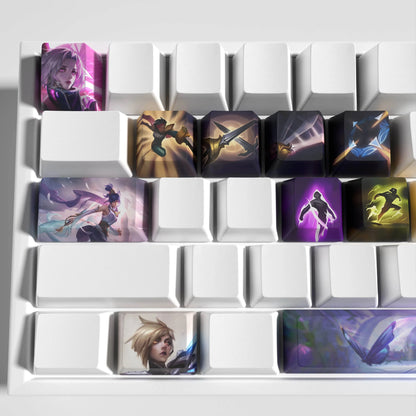 League of Legends Fiora Keycaps – Mechanical Keyboard Gaming Keycap Set | PixelCaps