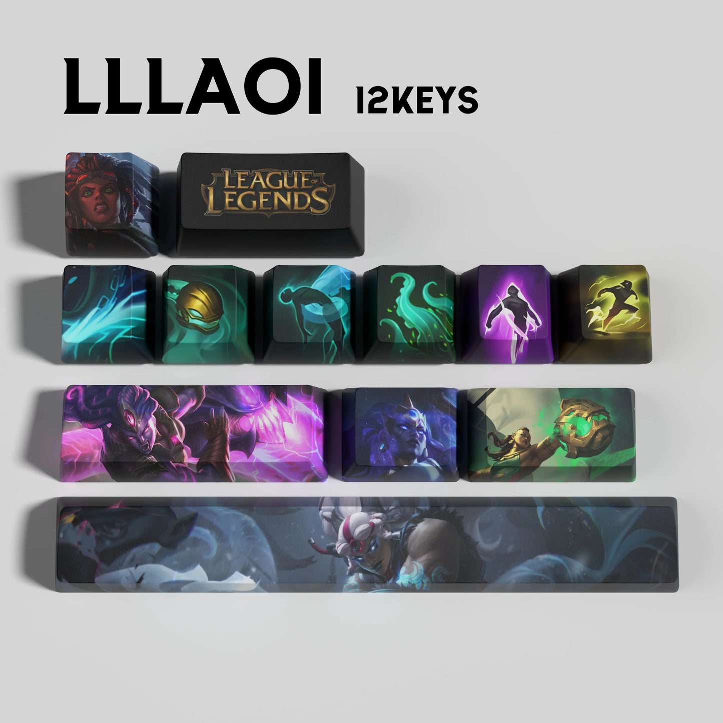 League of Legends Illaoi Keycaps – Mechanical Keyboard Gaming Keycap Set | PixelCaps