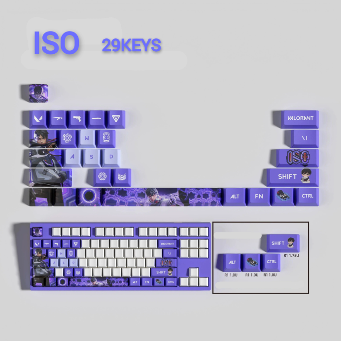 PixelCaps - Iso Keycaps – Limited Edition (29/14 Keys)