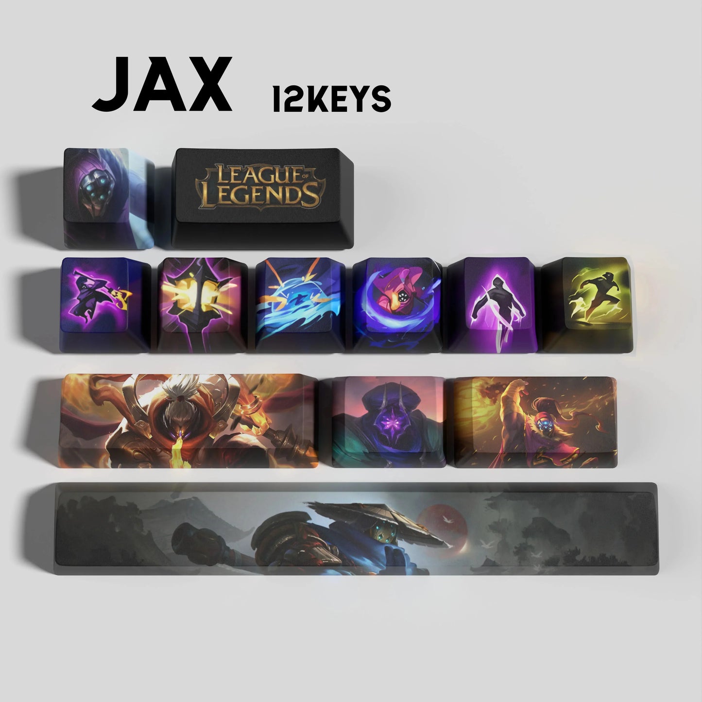 League of Legends Jax Keycaps – Mechanical Keyboard Gaming Keycap Set | PixelCaps