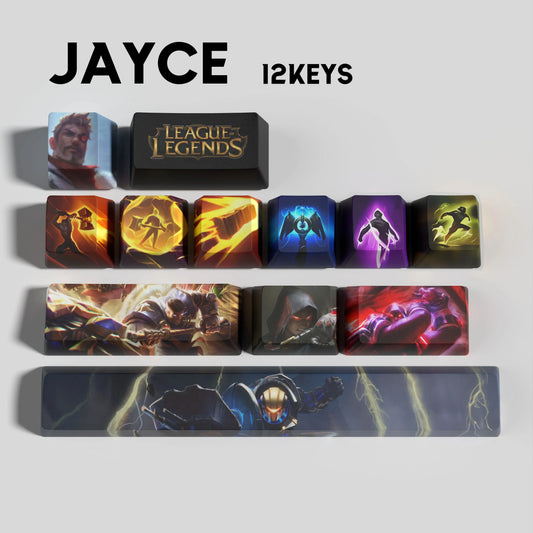 League of Legends Jayce Keycaps – Mechanical Keyboard Gaming Keycap Set | PixelCaps