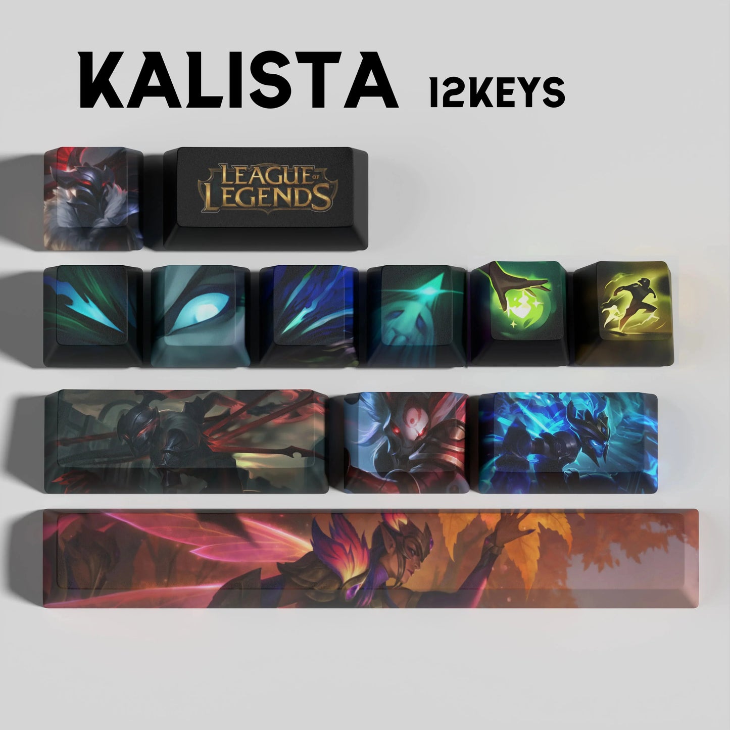 League of Legends Kalista Keycaps – Mechanical Keyboard Gaming Keycap Set | PixelCaps