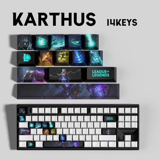 League of Legends Karthus Keycaps – Mechanical Keyboard Gaming Keycap Set (30 / 14 Keys) | PixelCaps