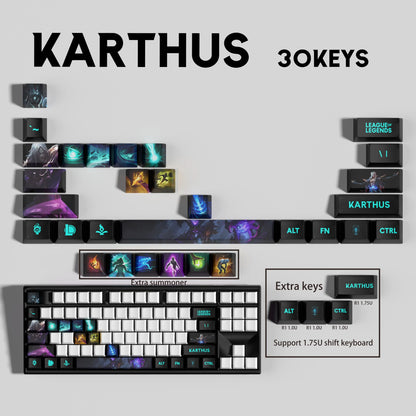 League of Legends Karthus Keycaps – Mechanical Keyboard Gaming Keycap Set (30 / 14 Keys) | PixelCaps