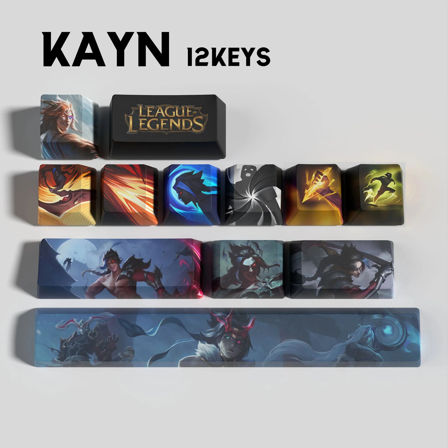 SPECIAL EDITION PixelCaps Kayn KEYCAPS – 30, 14, 12 keys