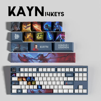 League of Legends Kayn Keycaps – Mechanical Keyboard Gaming Keycap Set (30 / 14 / 12 Keys) | PixelCaps