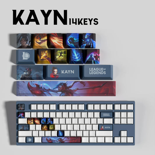 League of Legends Kayn Keycaps – Mechanical Keyboard Gaming Keycap Set (30 / 14 / 12 Keys) | PixelCaps