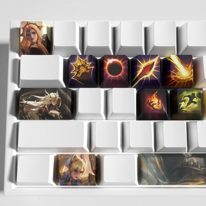 League of Legends Leona Keycaps – Mechanical Keyboard Gaming Keycap Set | PixelCaps