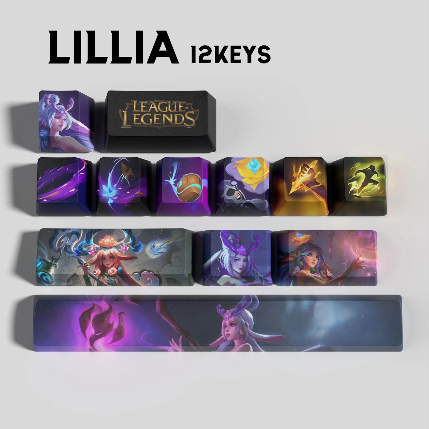 League of Legends Lillia Keycaps – Mechanical Keyboard Gaming Keycap Set | PixelCaps