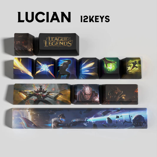 League of Legends Lucian Keycaps – Mechanical Keyboard Gaming Keycap Set | PixelCaps