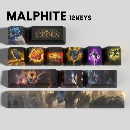 League of Legends Malphite Keycaps – Mechanical Keyboard Gaming Keycap Set | PixelCaps