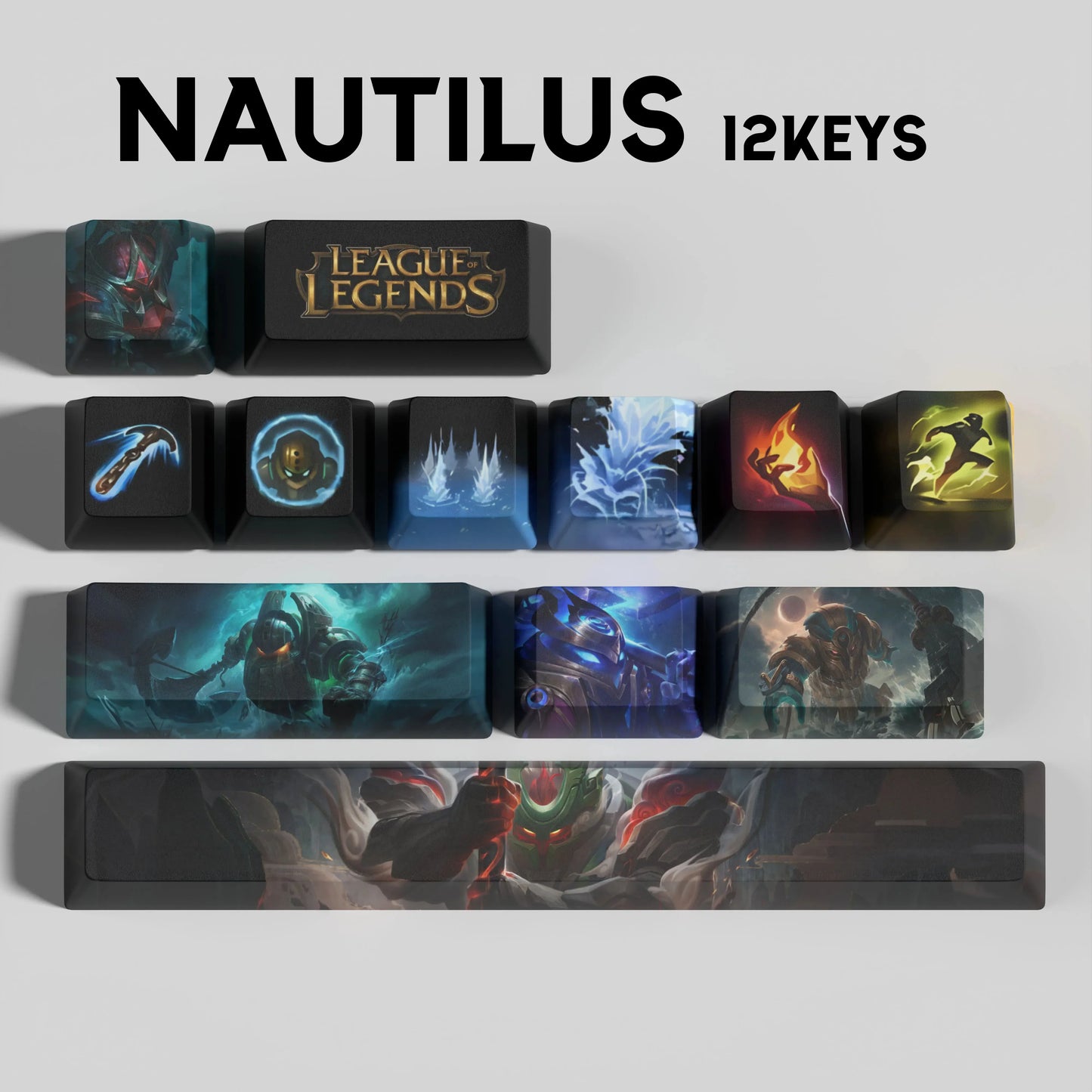 League of Legends Nautilus Keycaps – Mechanical Keyboard Gaming Keycap Set | PixelCaps