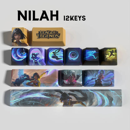 League of Legends Nilah Keycaps – Mechanical Keyboard Gaming Keycap Set | PixelCaps