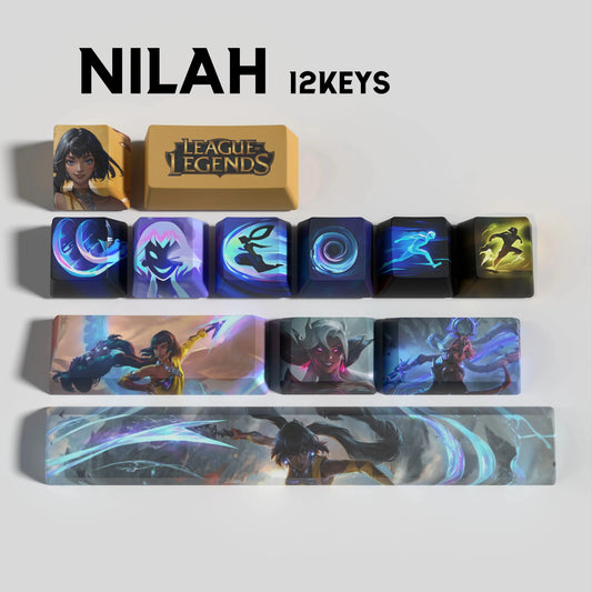 League of Legends Nilah Keycaps – Mechanical Keyboard Gaming Keycap Set | PixelCaps