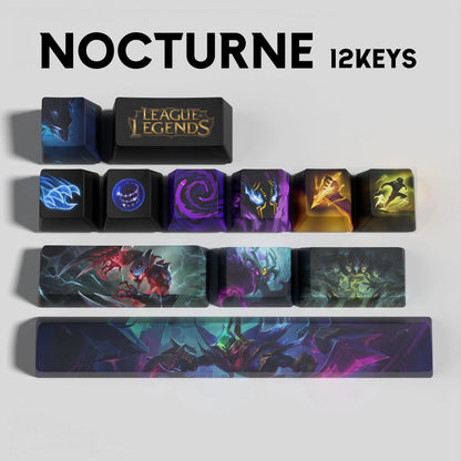 League of Legends Nocturne Keycaps – Mechanical Keyboard Gaming Keycap Set | PixelCaps